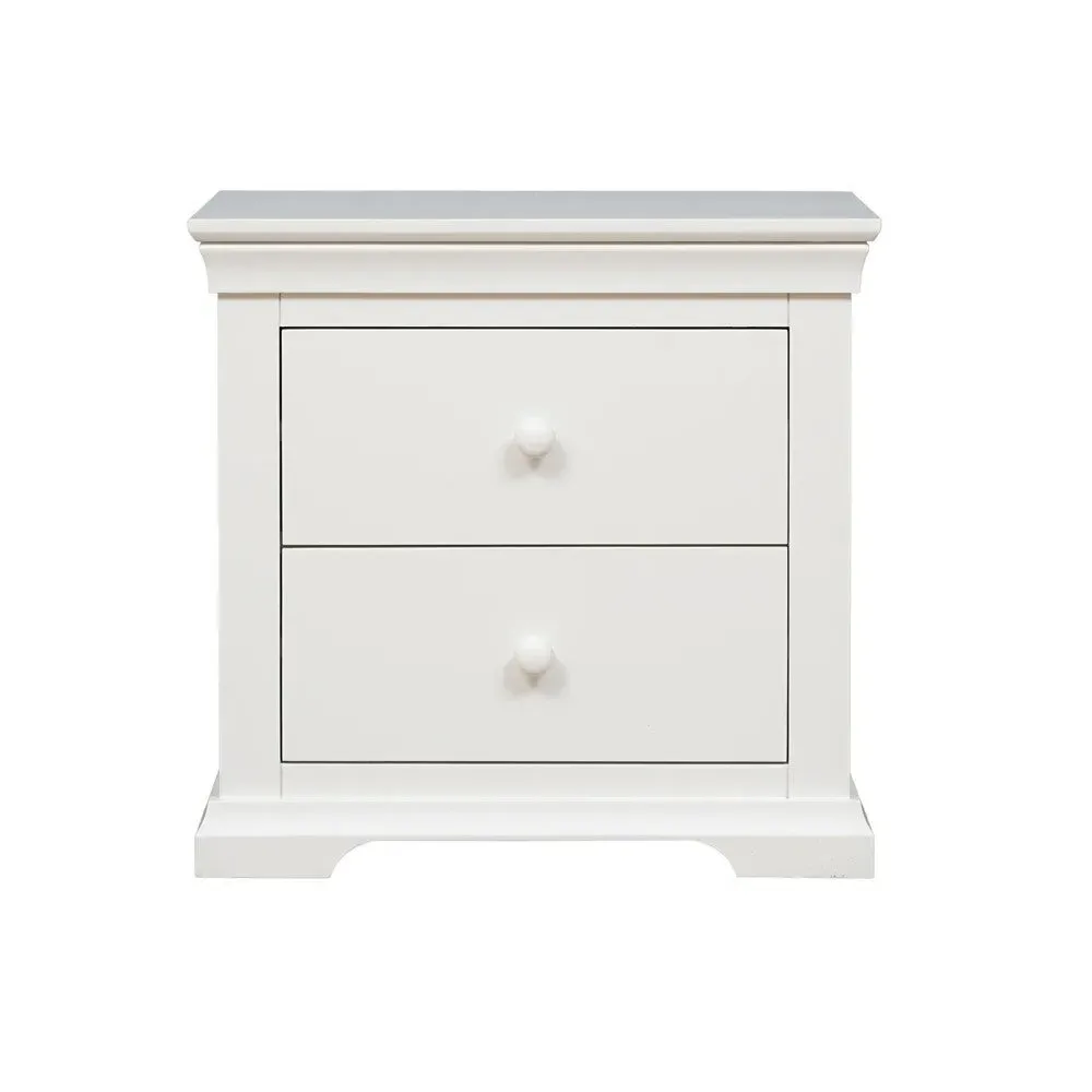 Set of 2 Jumbo Bedside Tables - Warm White
