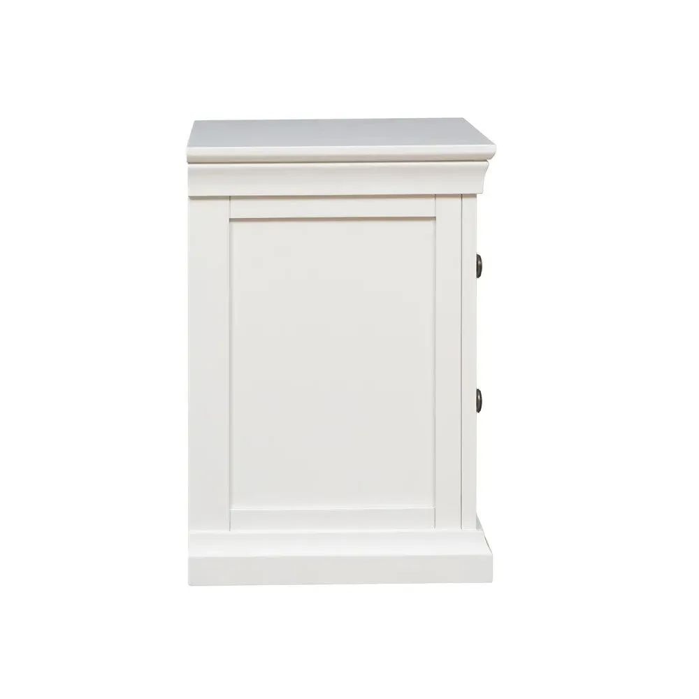 Set of 2 Jumbo Bedside Tables - Warm White
