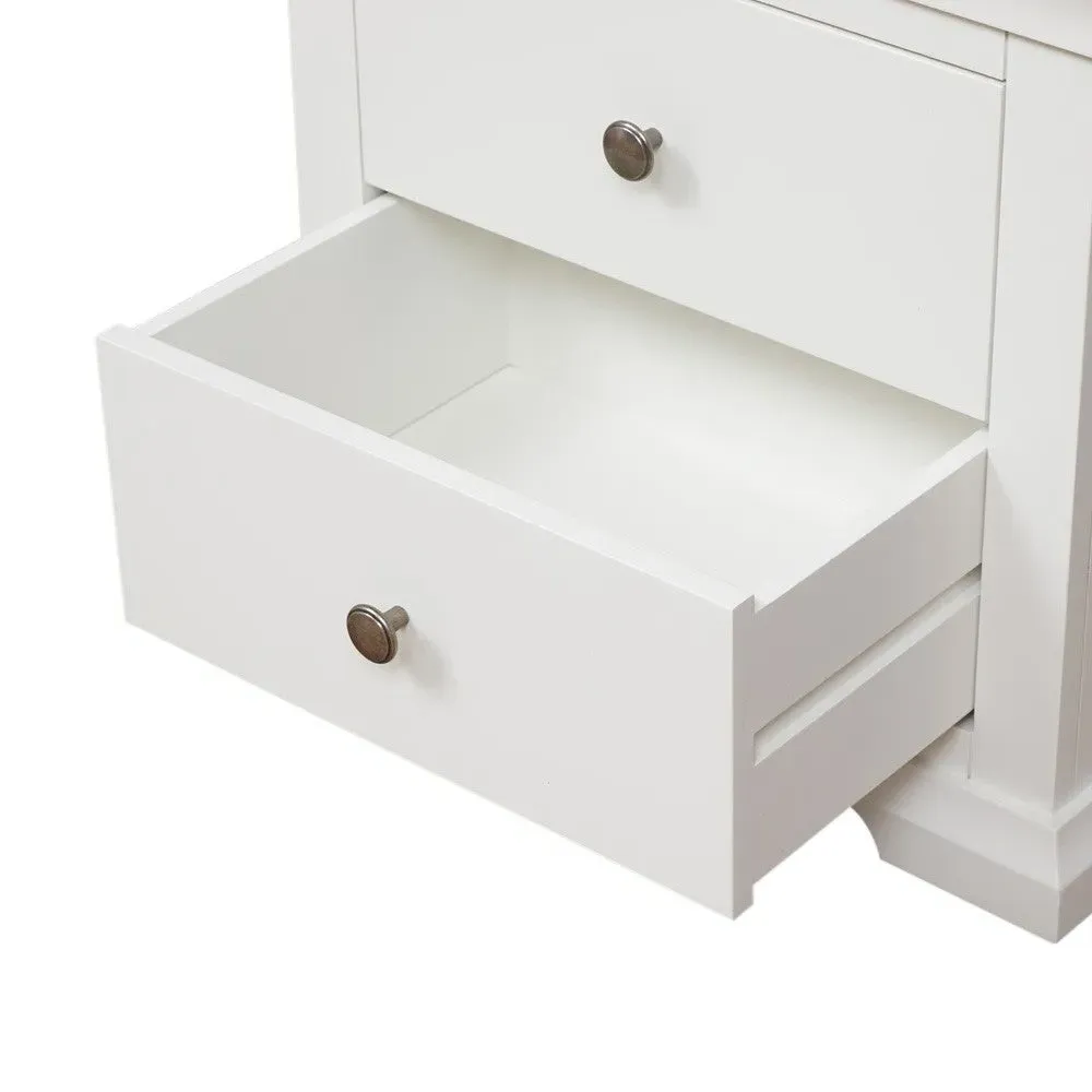 Set of 2 Jumbo Bedside Tables - Warm White