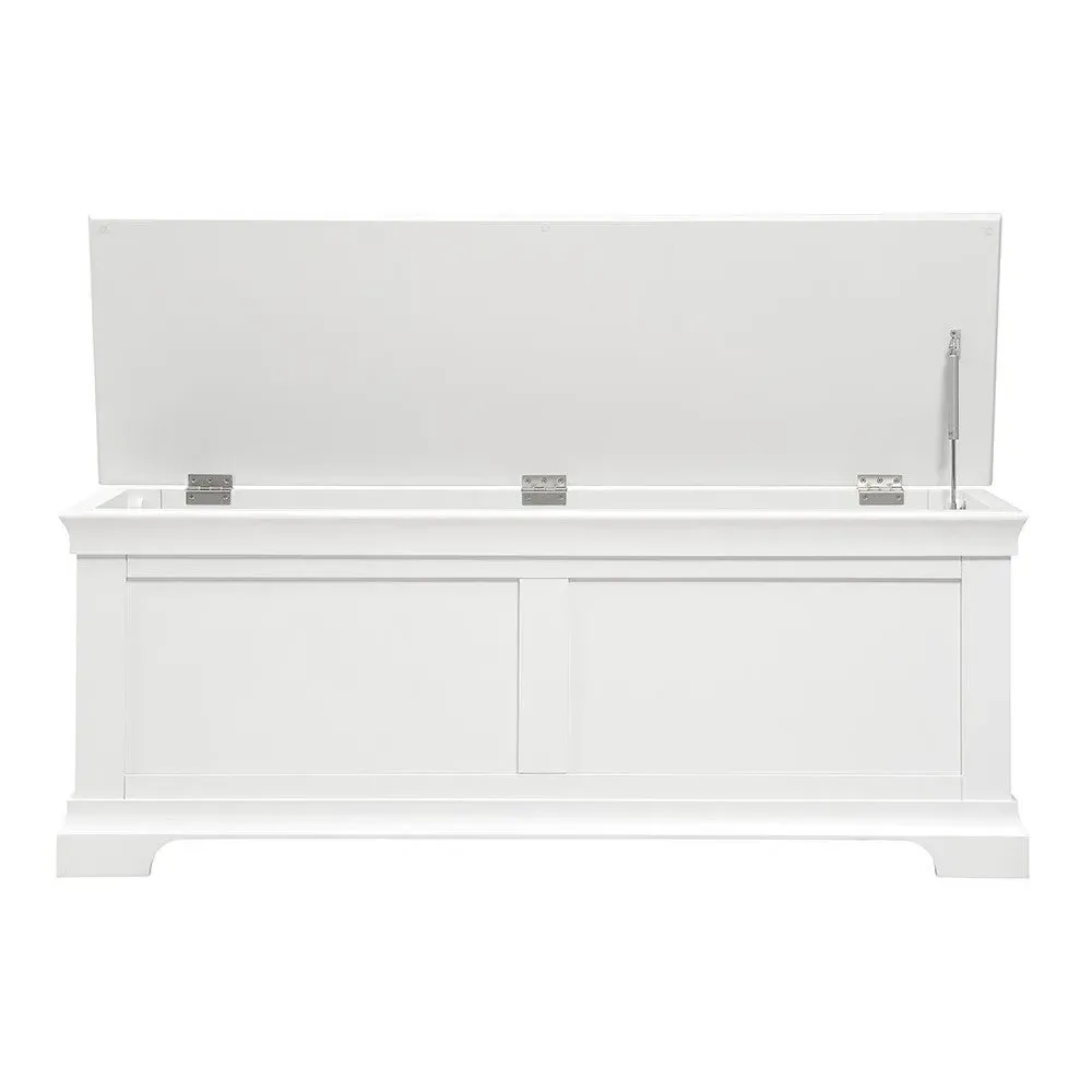 Wide Blanket Box - Warm White