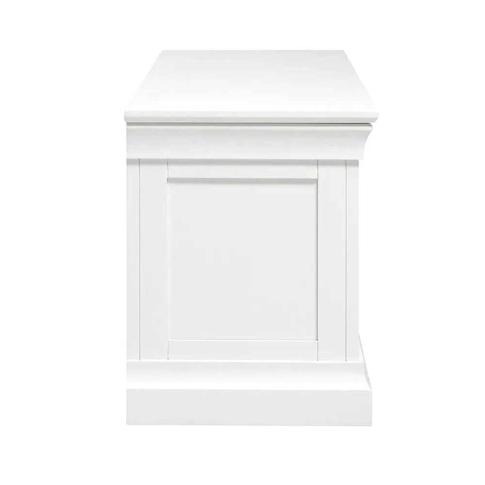 Wide Blanket Box - Warm White