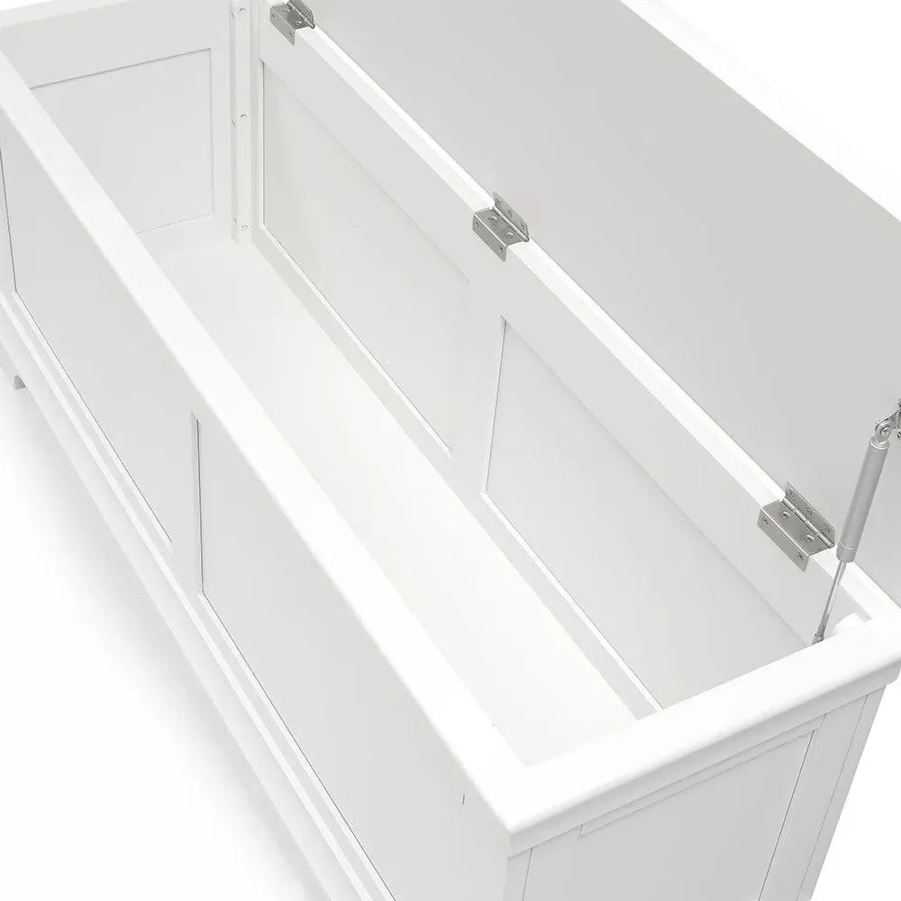 Wide Blanket Box - Warm White