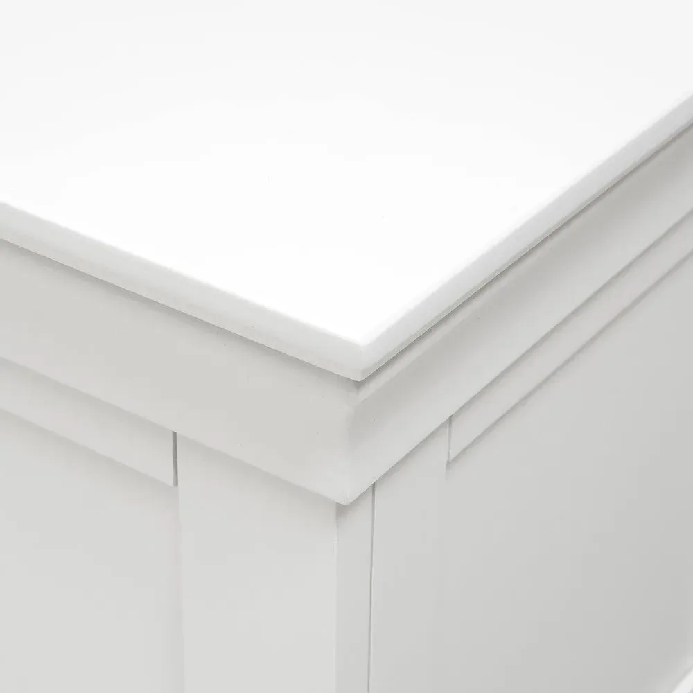 Wide Blanket Box - Warm White