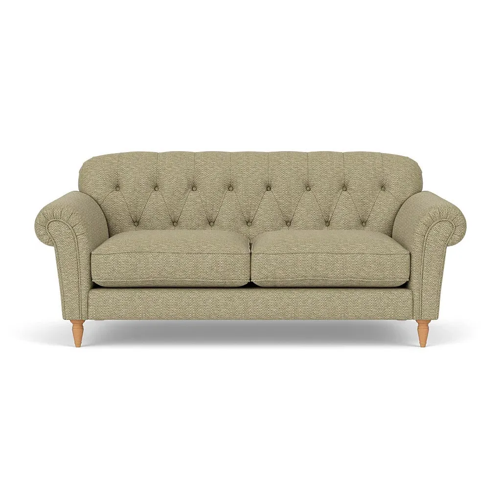 3-Seater Sofa - Apple, Herringbone Weave