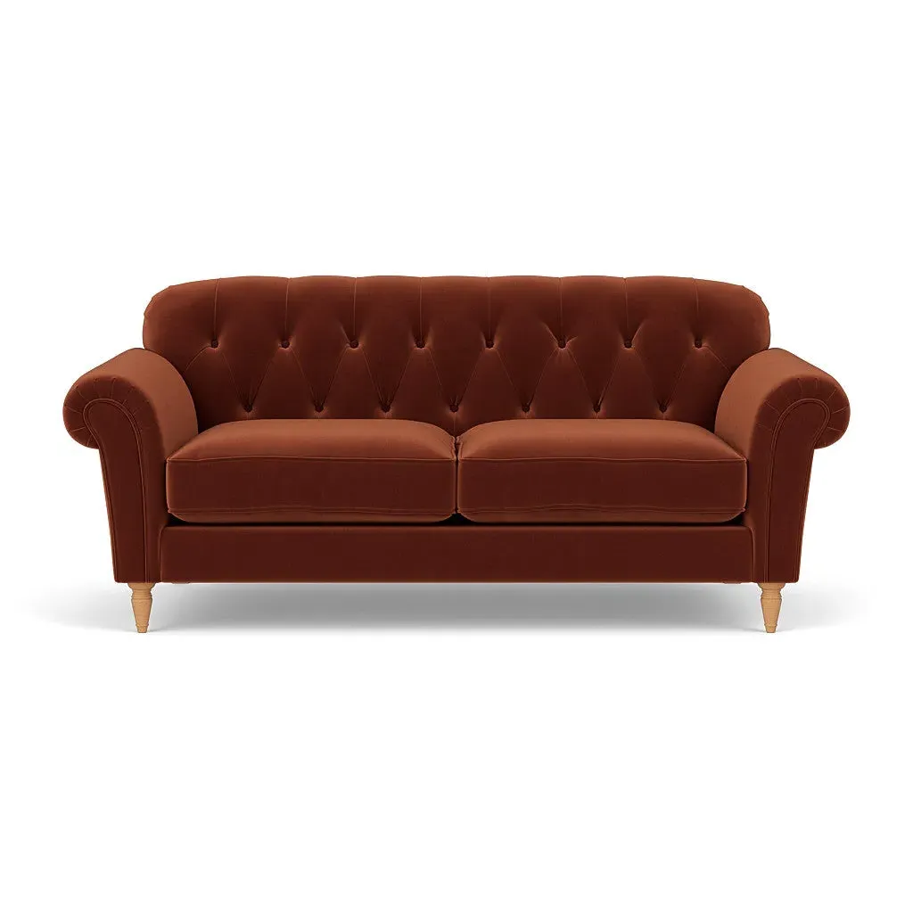 3-Seater Sofa - Brick, Matt Velvet image