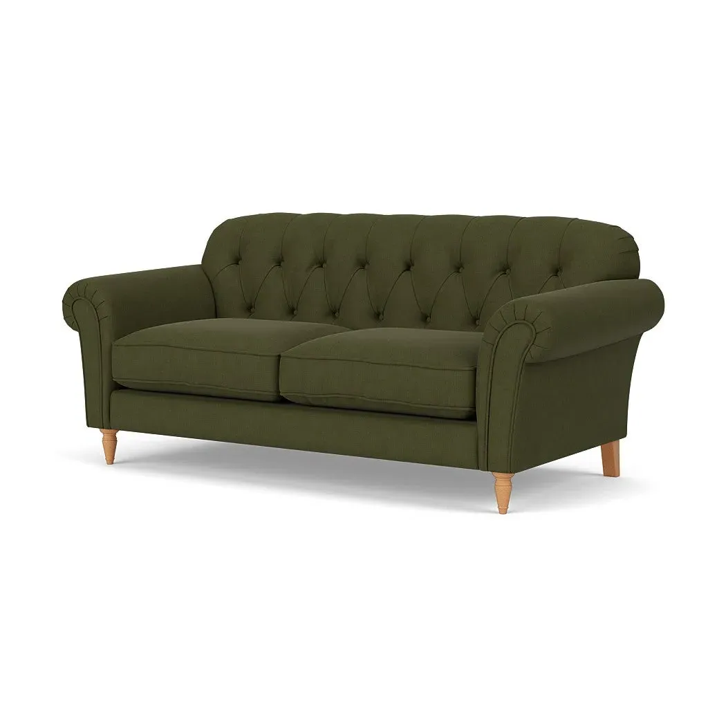 3-Seater Sofa - Forest Green, House Linen Mix