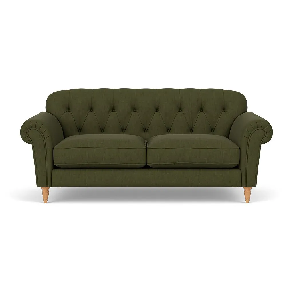 3-Seater Sofa - Forest Green, House Linen Mix image
