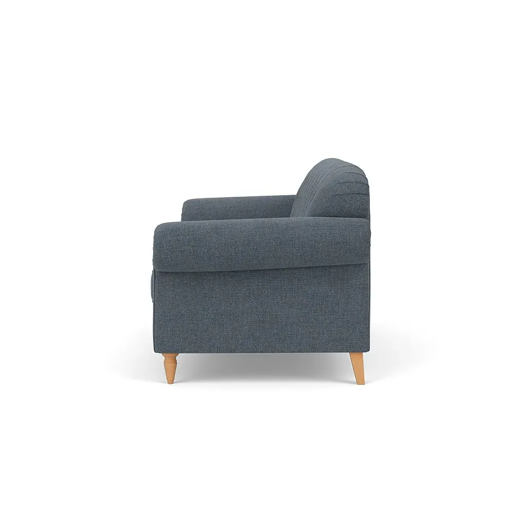 3 Seater Sofa - Indigo, Rustic Weave