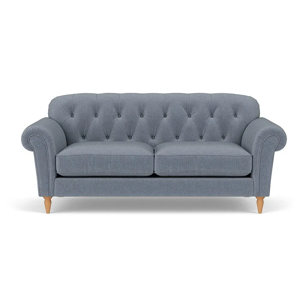 3-Seater Sofa - Navy, Eco Herringbone image