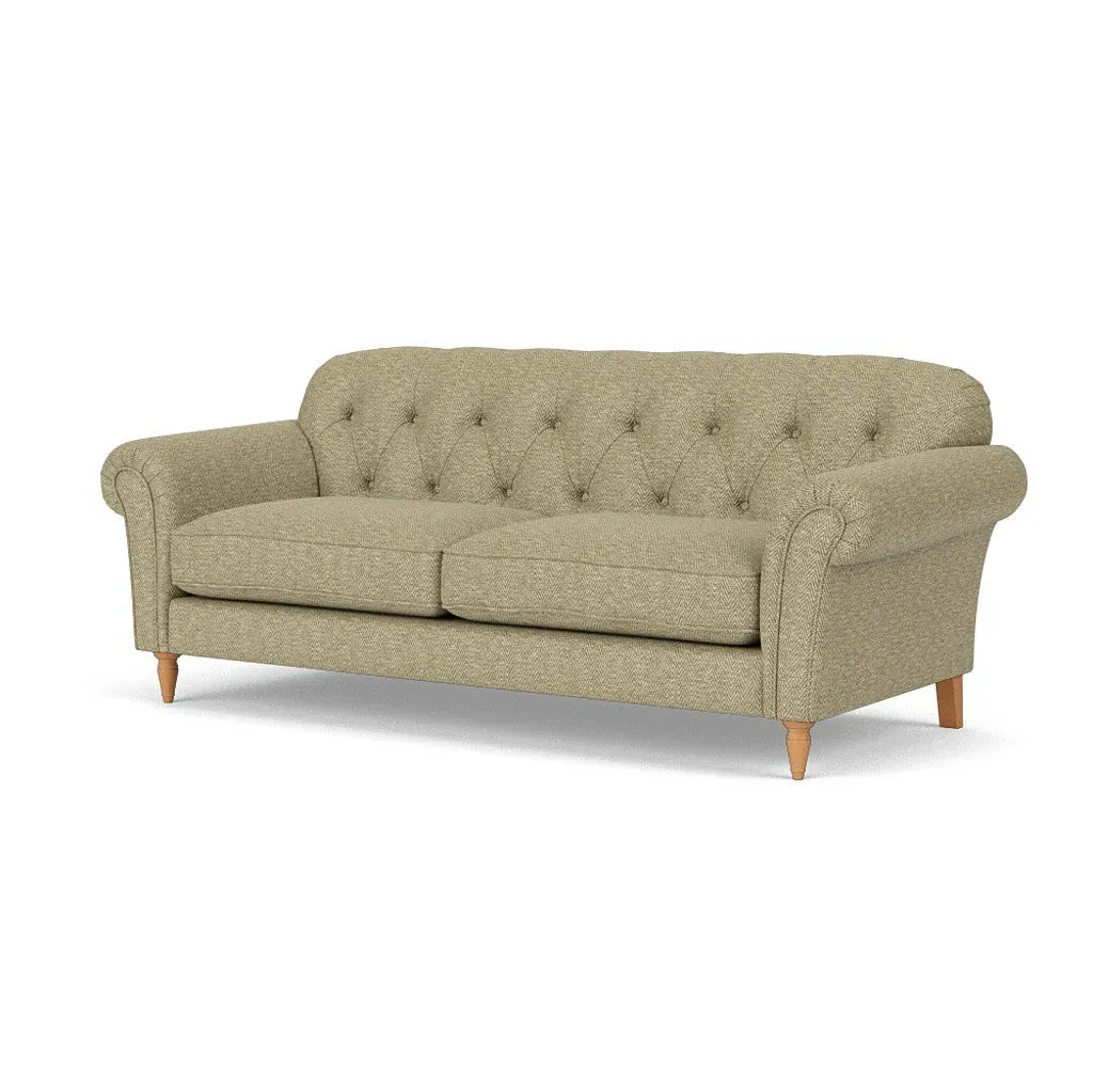 4-Seater Sofa - Apple, Herringbone Weave