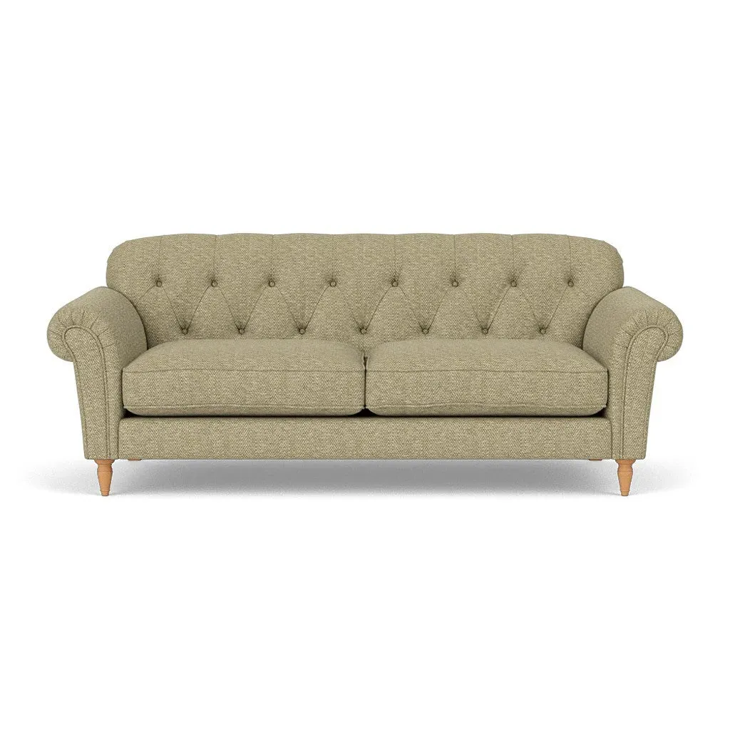 4-Seater Sofa - Apple, Herringbone Weave