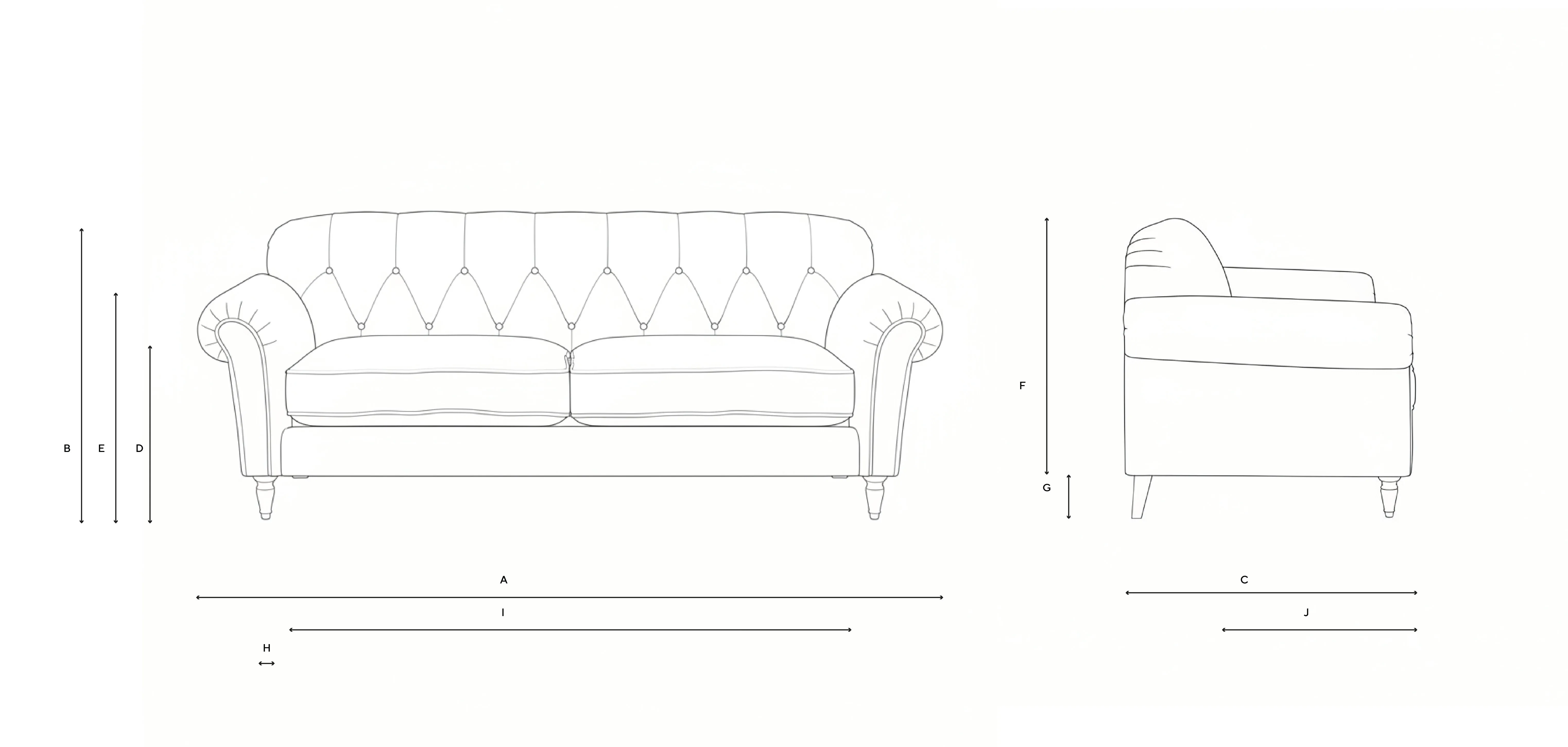 4-Seater Sofa - Brick, Herringbone Weave