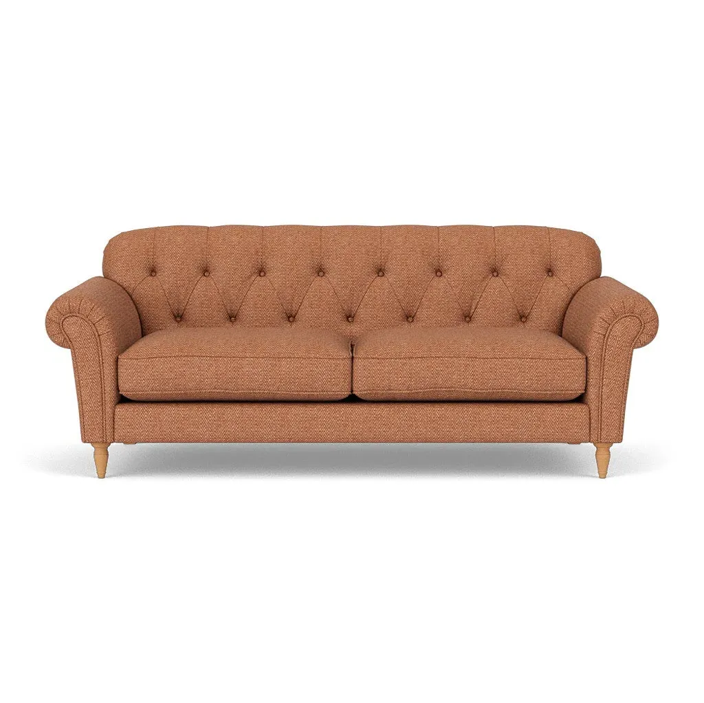 4-Seater Sofa - Brick, Herringbone Weave