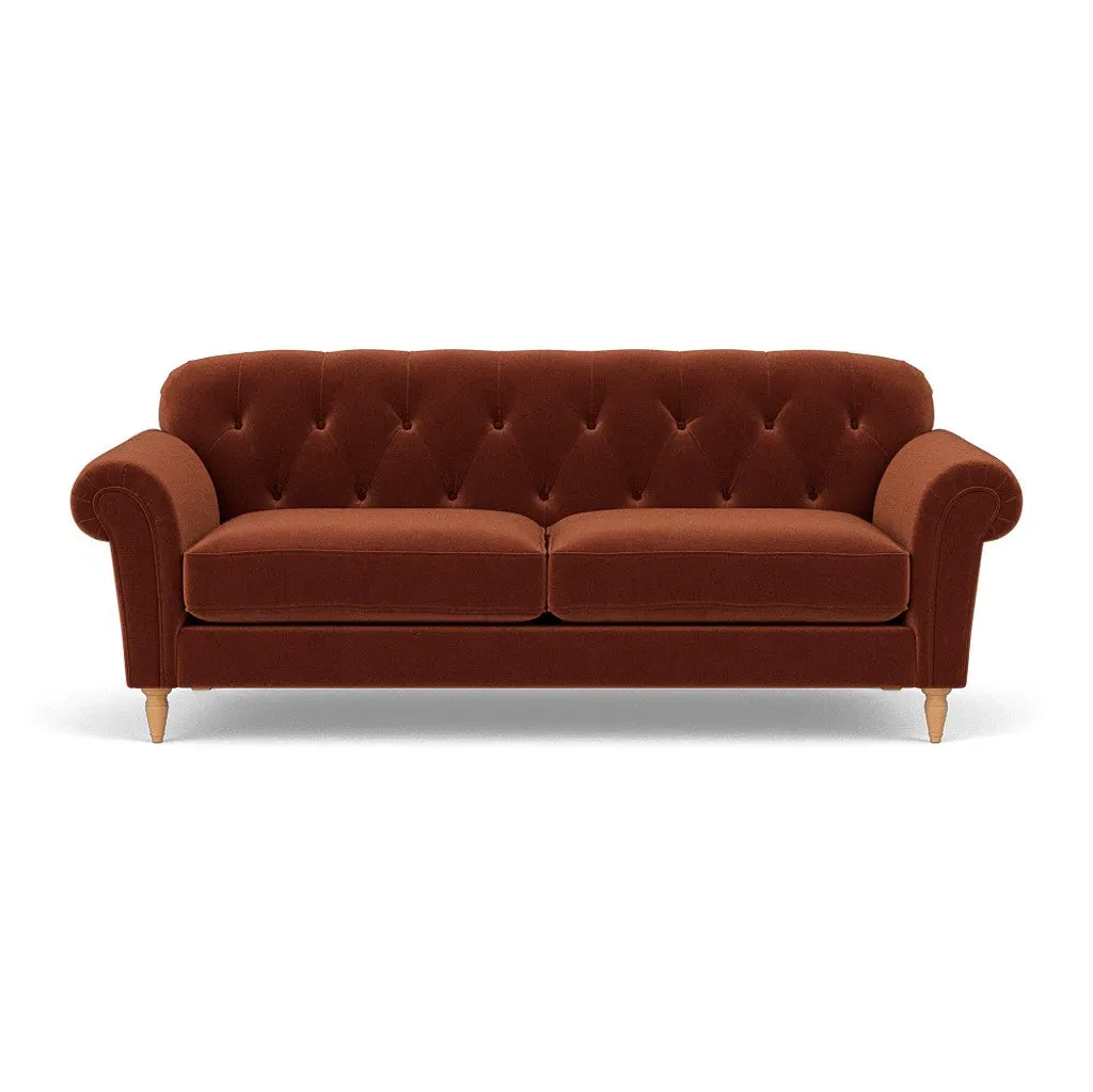 4-Seater Sofa - Brick, Matt Velvet