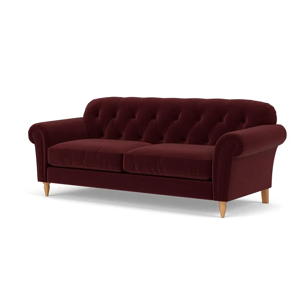 4-Seater Sofa - Dark Rosehip, Matt Velvet
