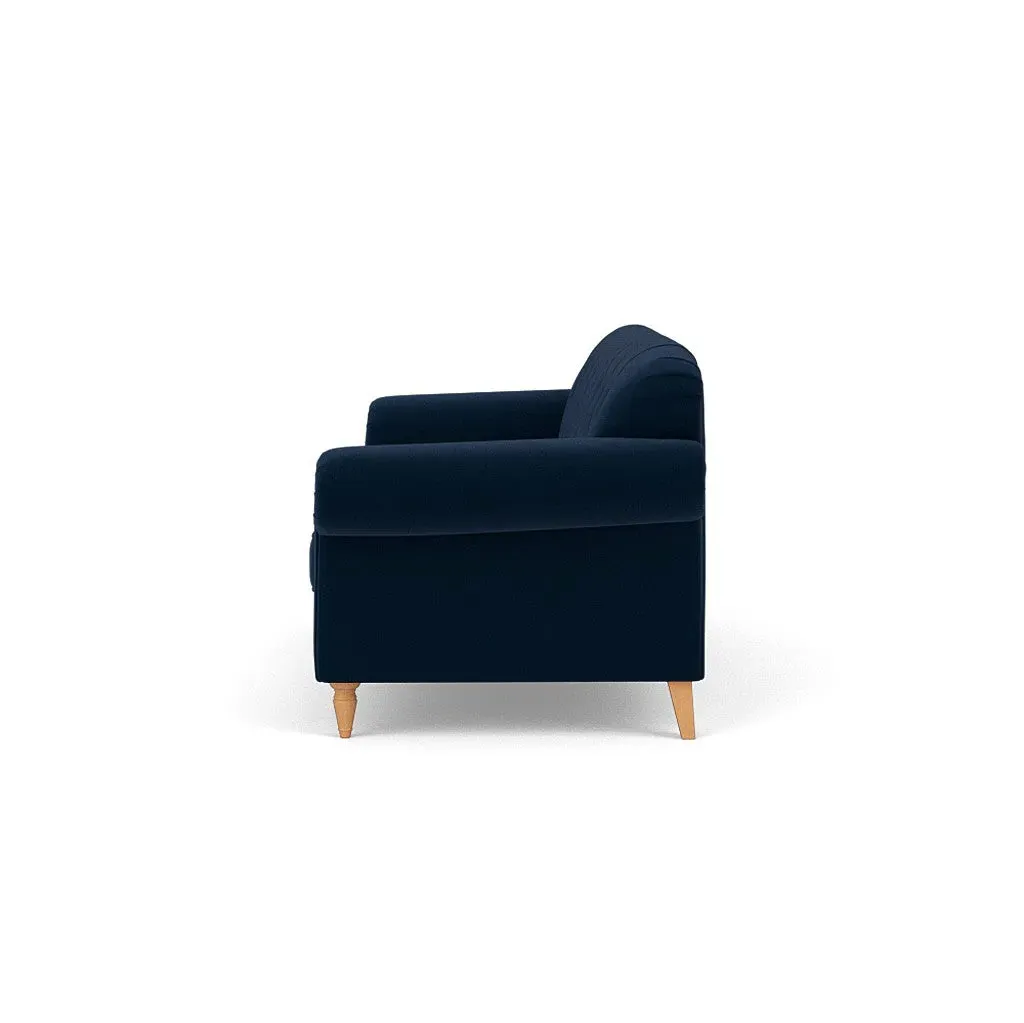 4-Seater Sofa - Deep Blue, Matt Velvet