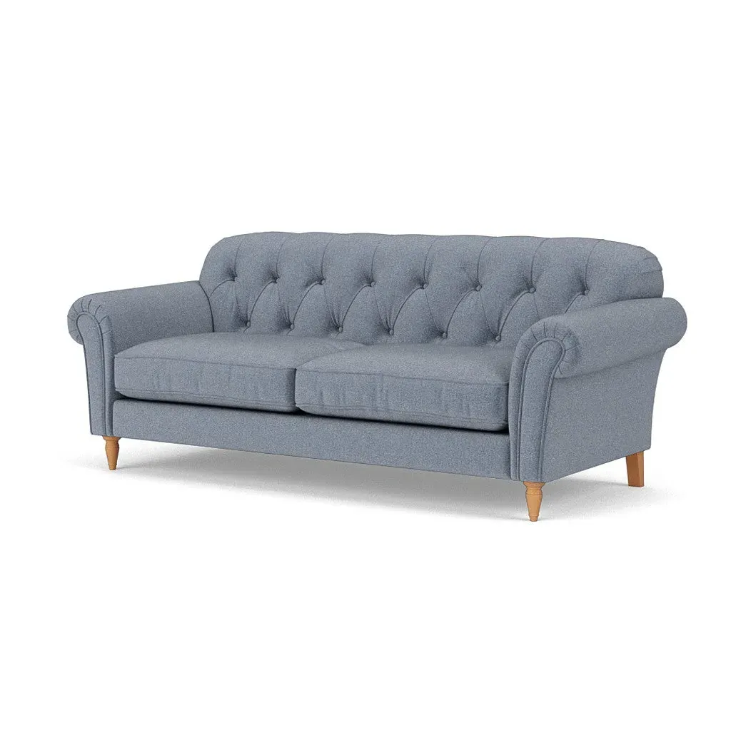 4-Seater Sofa - Navy, Eco Herringbone