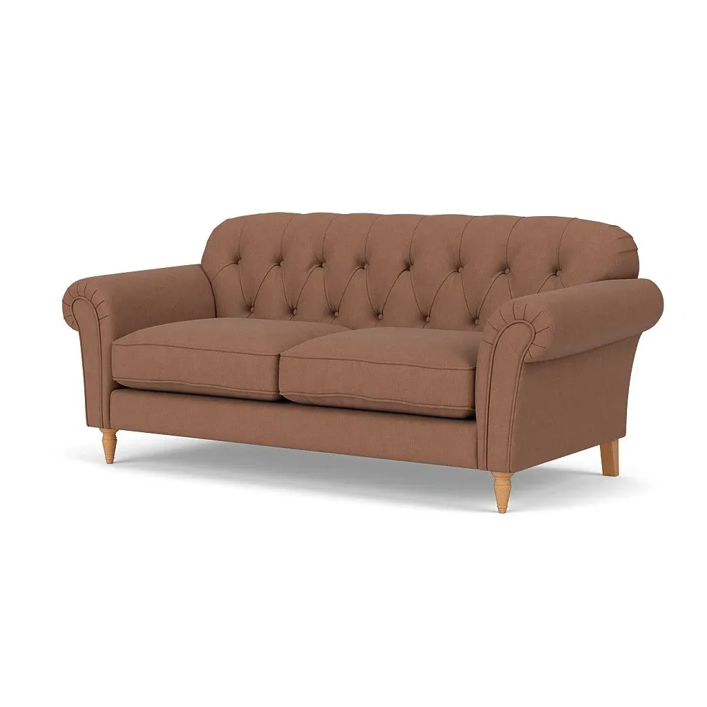 Chapman 3-Seater Sofa - Dusky Blush, House Linen Mix