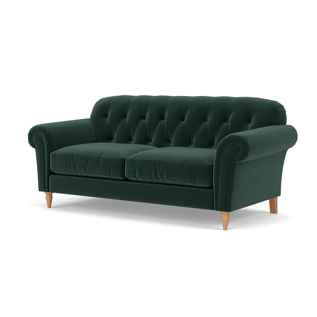 Chapman 3-Seater Sofa - Lake, Matt Velvet