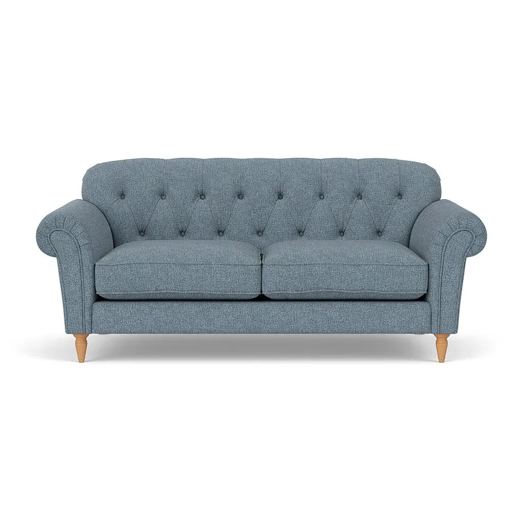 Chapman 3-Seater Sofa - Mid Blue, Aquaclean Oxford