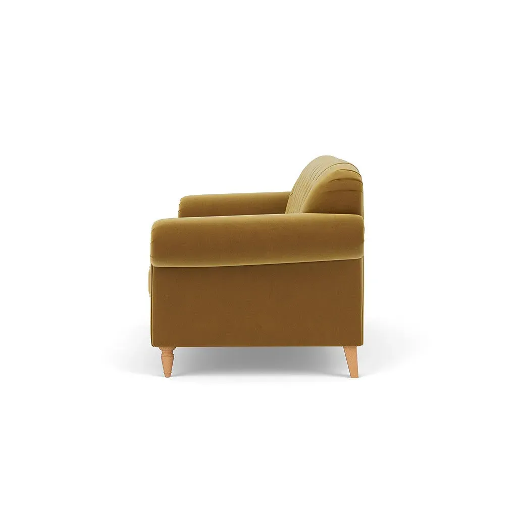 Chapman 3-Seater Sofa - Mustard, Matt Velvet
