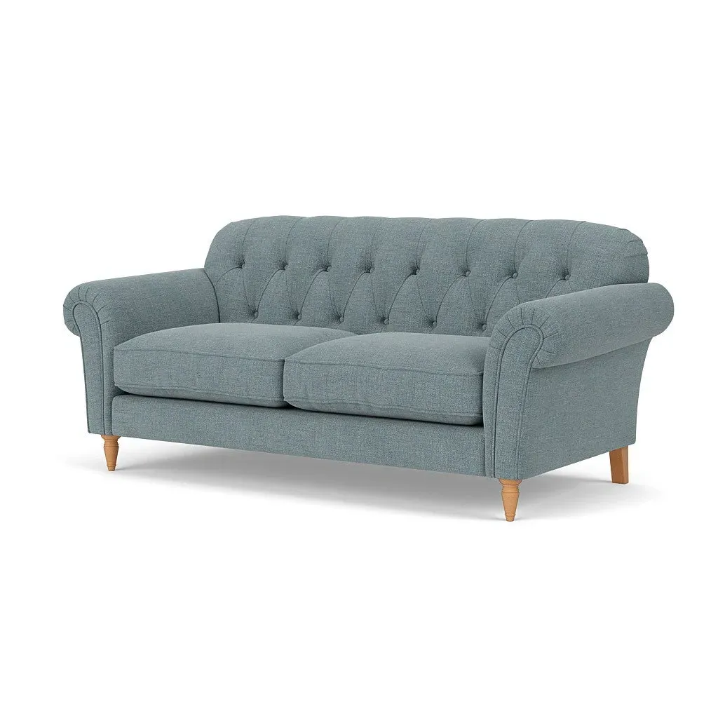 Chapman 3-Seater Sofa - Teal Marl, Rustic Weave