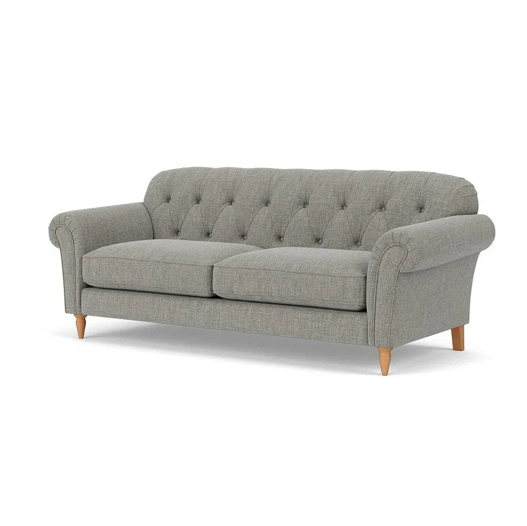 Chapman 4-Seater Sofa - Grey Marl, Rustic Weave