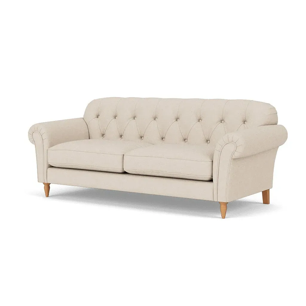 Chapman 4-Seater Sofa - Lily White, Linen Mix