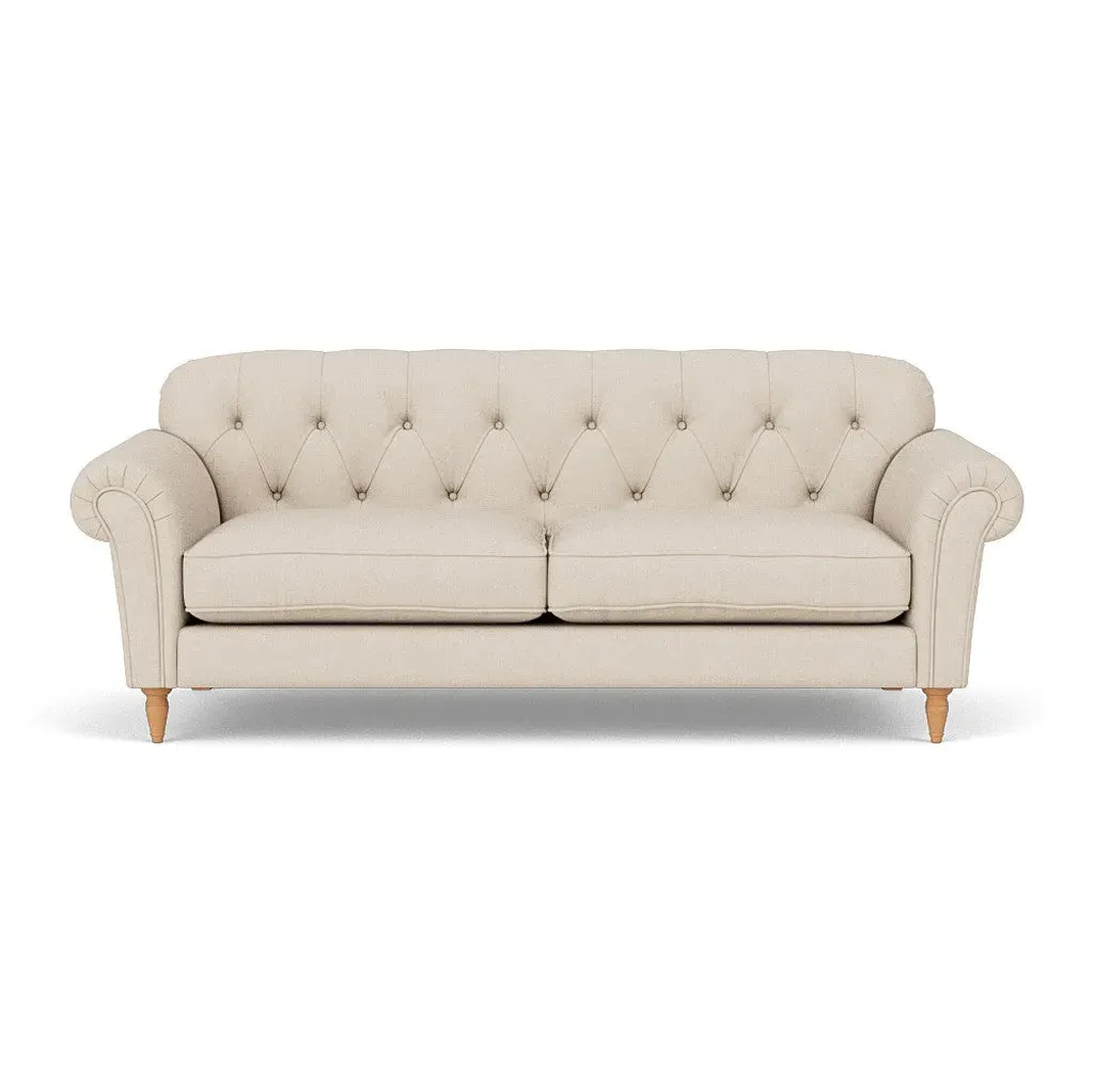 Chapman 4-Seater Sofa - Lily White, Linen Mix