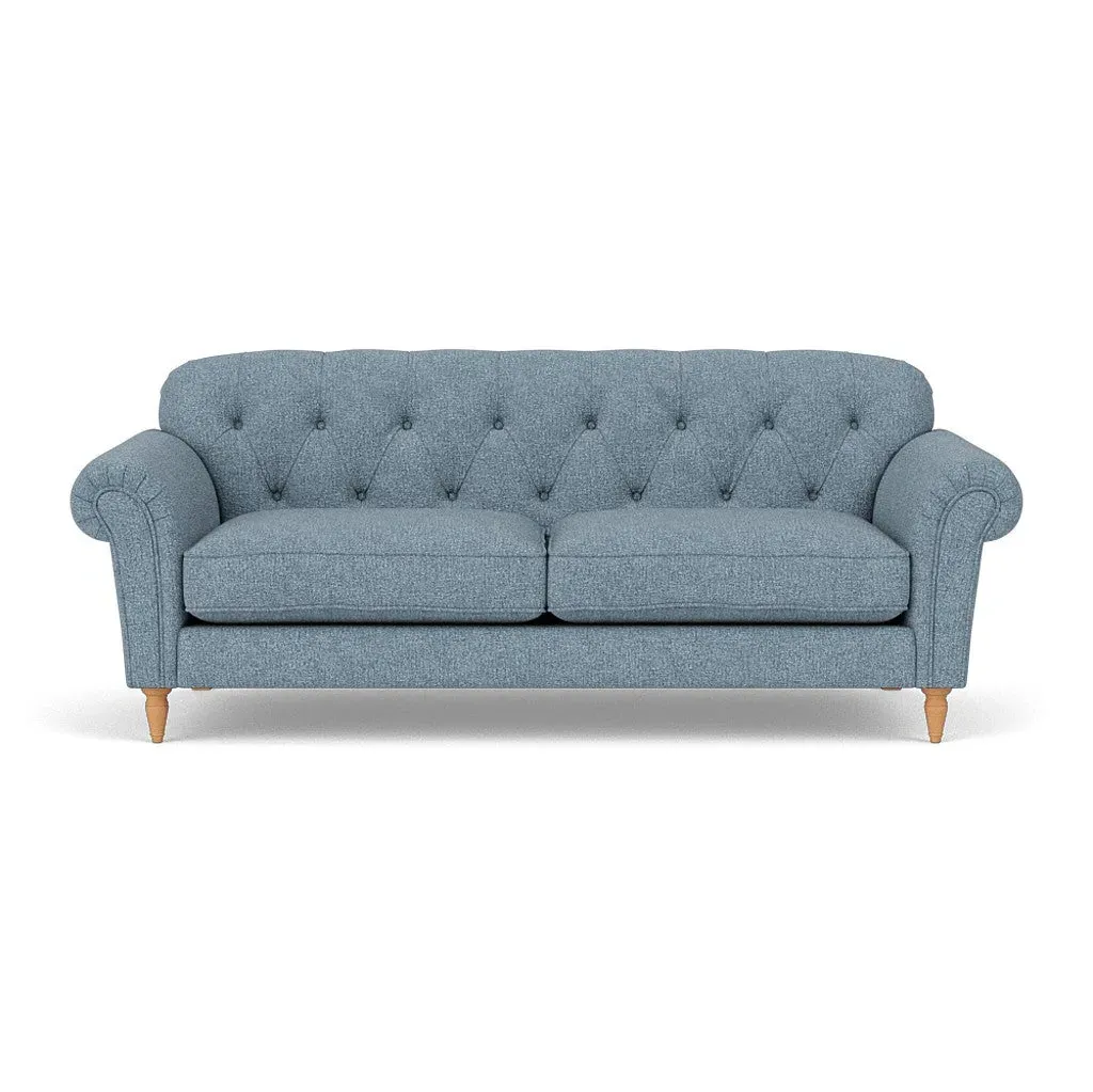 Chapman 4-Seater Sofa - Mid Blue, Aquaclean Oxford