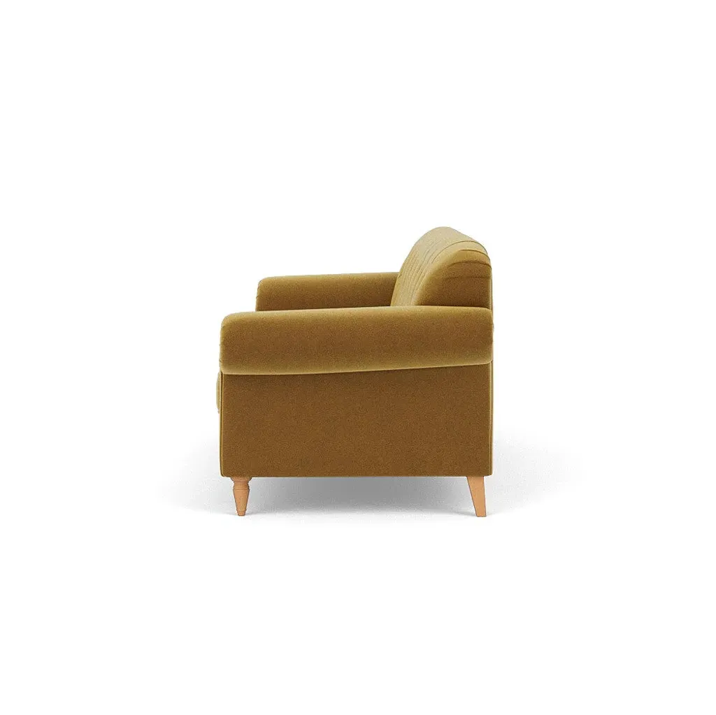 Chapman 4-Seater Sofa - Mustard, Matt Velvet
