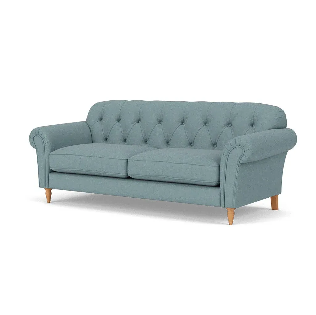 Chapman 4-Seater Sofa - Sky Blue, Linen Mix