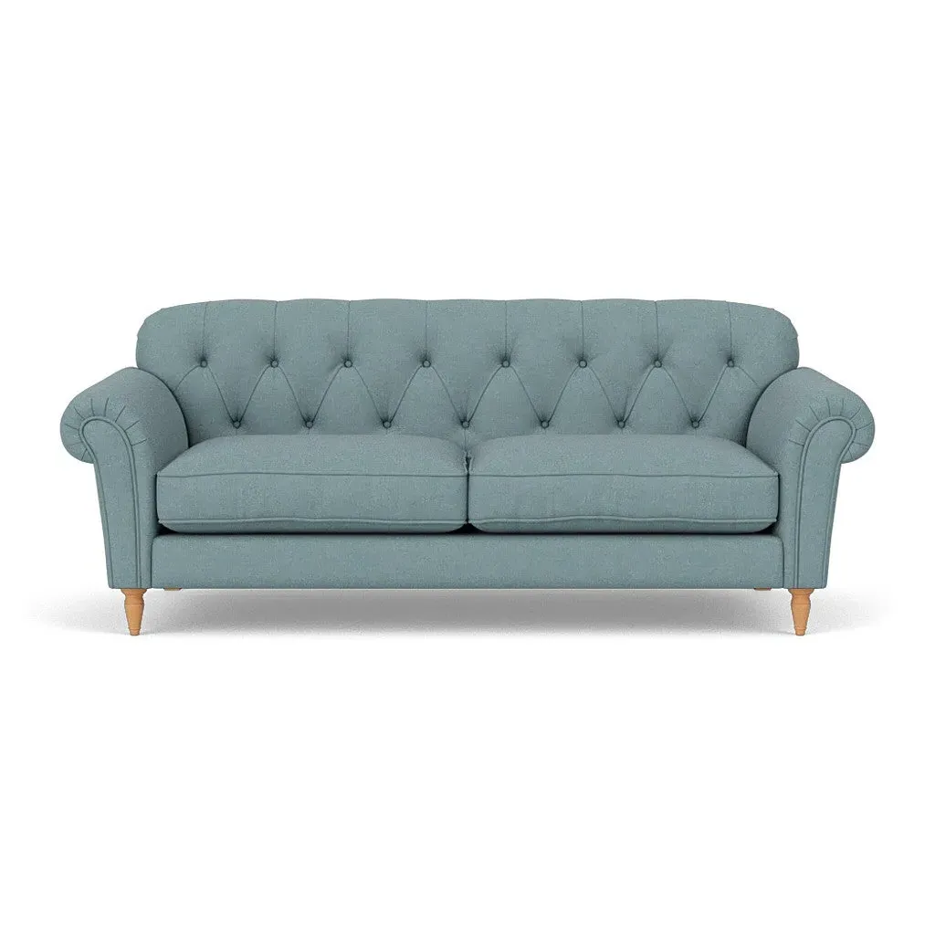 Chapman 4-Seater Sofa - Sky Blue, Linen Mix