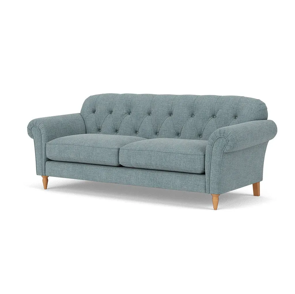 Chapman 4-Seater Sofa - Teal Marl, Rustic Weave