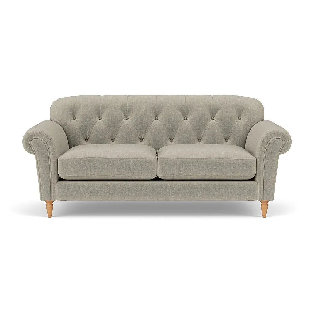 Large 2-Seater Sofa - Natural, Eco Chenille