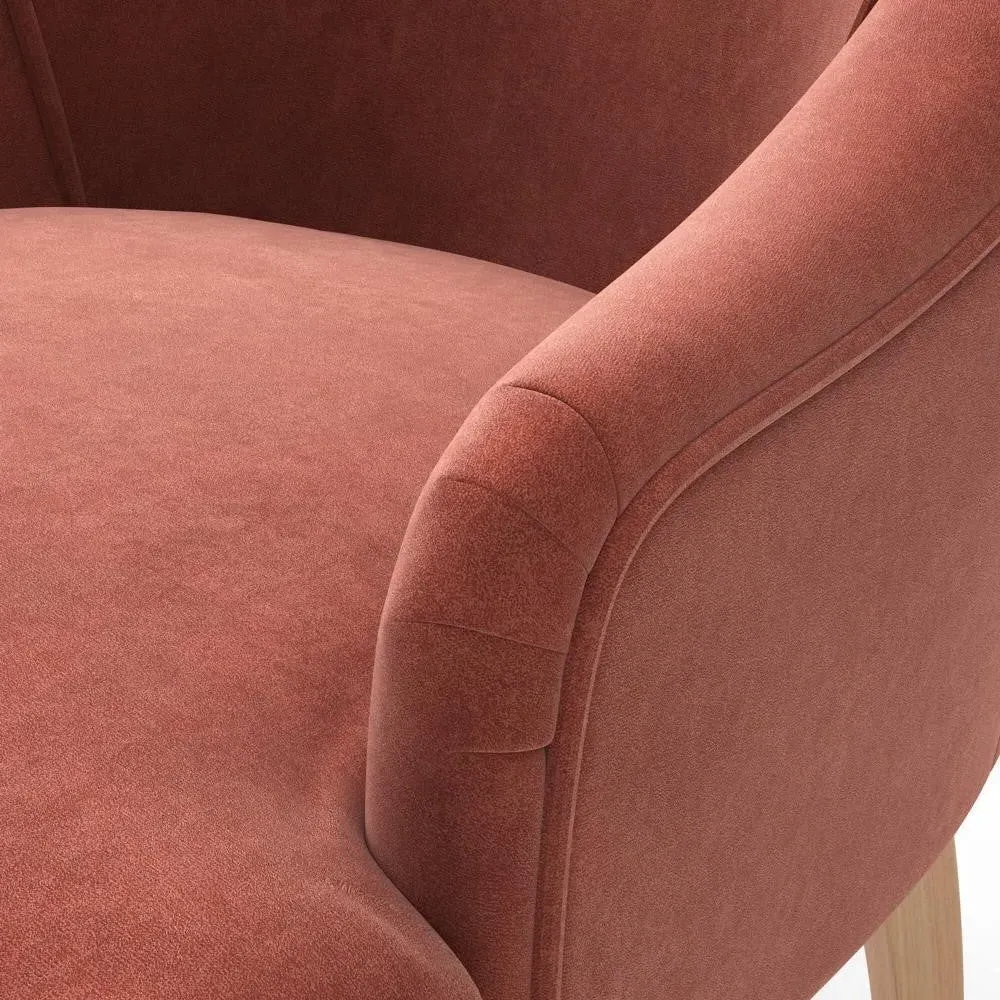 Armchair - Brick, Matt Velvet