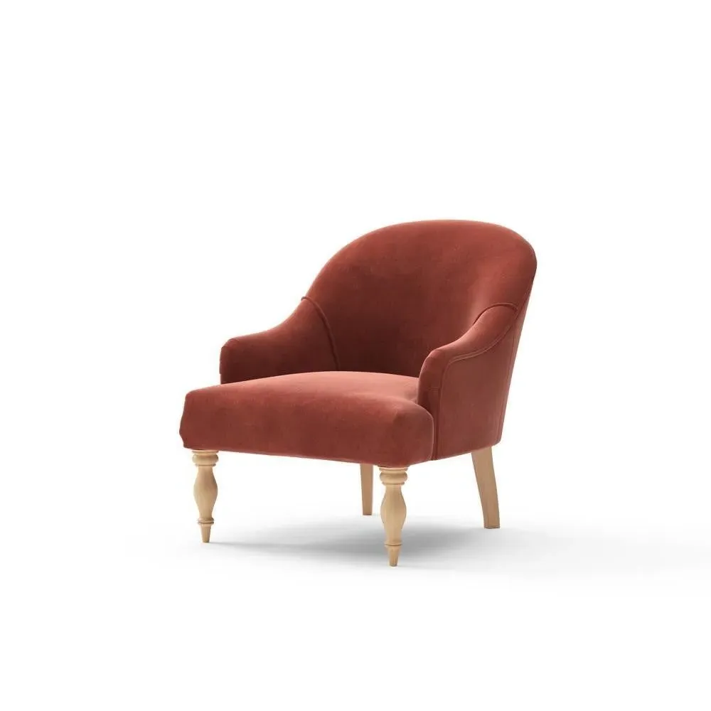 Armchair - Brick, Matt Velvet