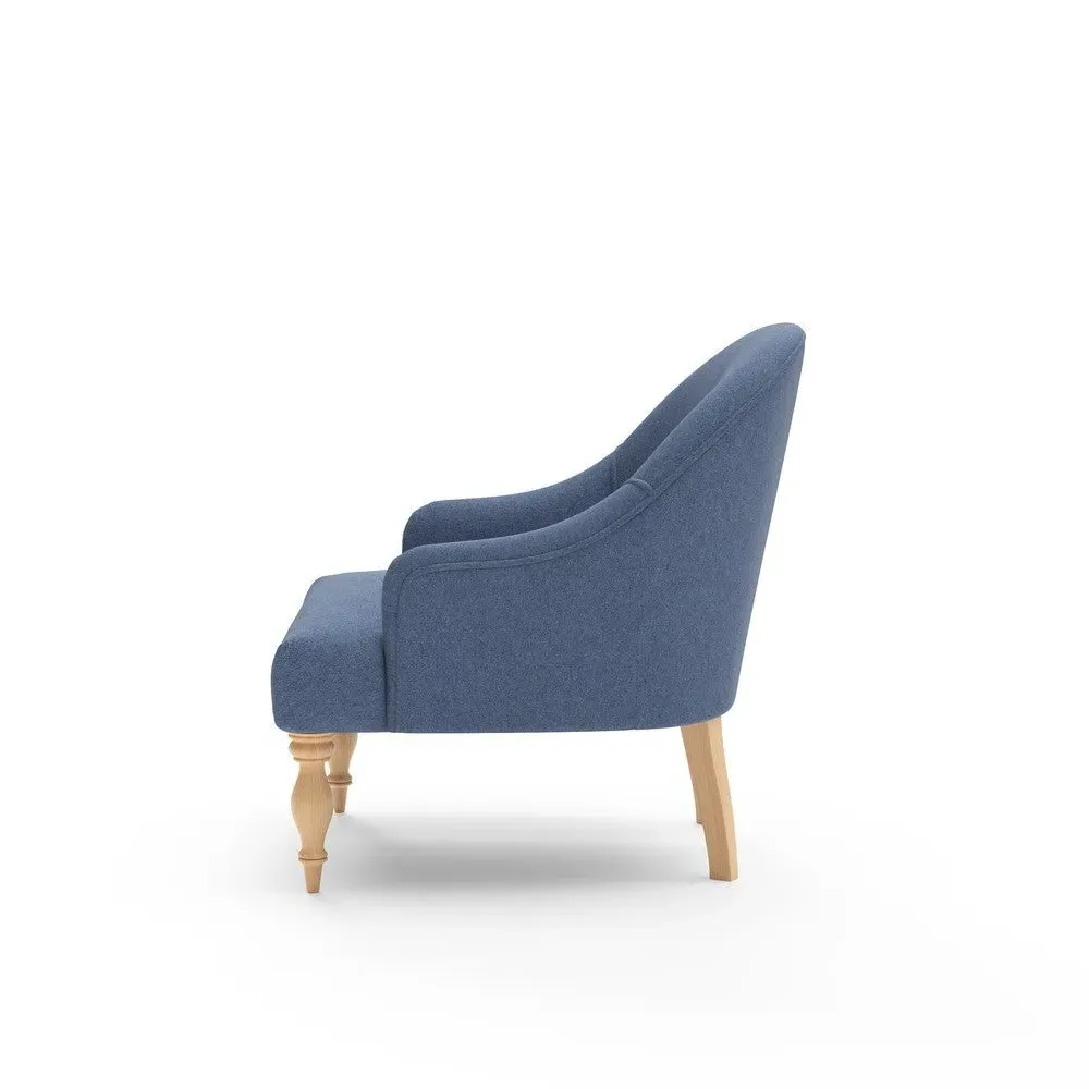 Armchair - Dark Blue, Chunky Cotton