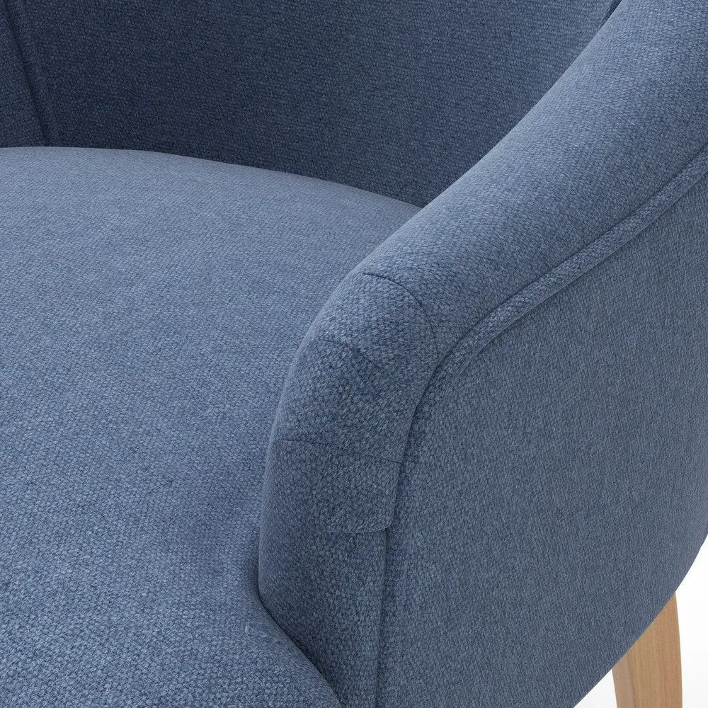 Armchair - Dark Blue, Chunky Cotton