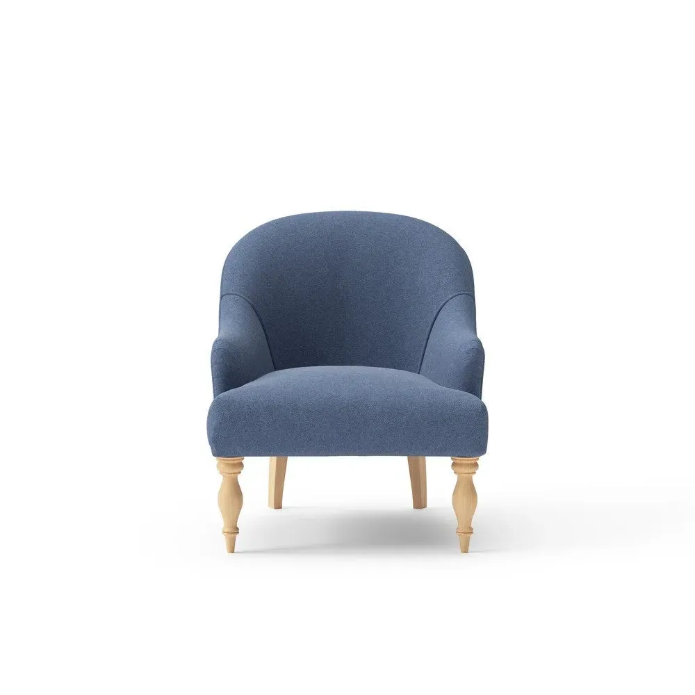 Armchair - Dark Blue, Chunky Cotton
