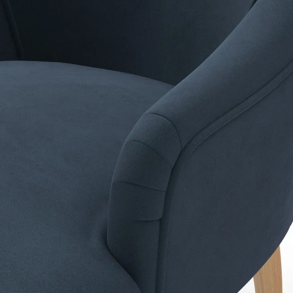 Armchair - Dark Blue, Matt Velvet