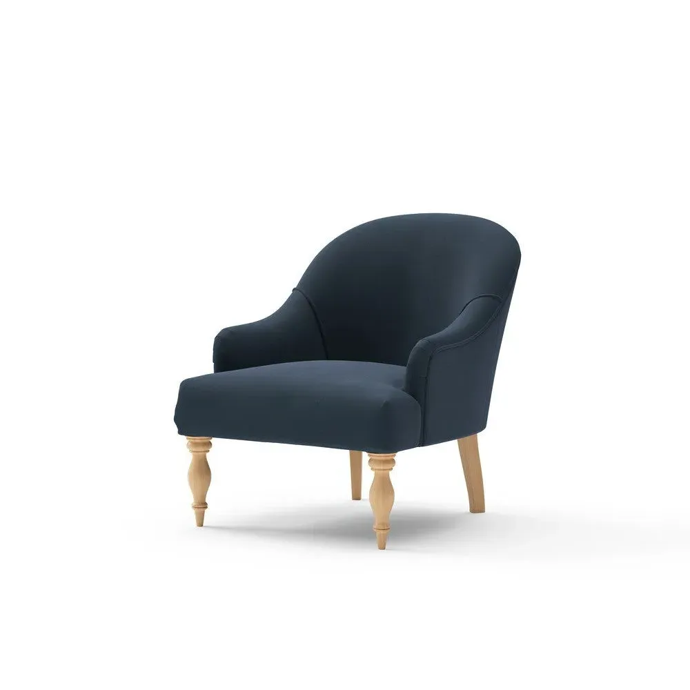 Armchair - Dark Blue, Matt Velvet