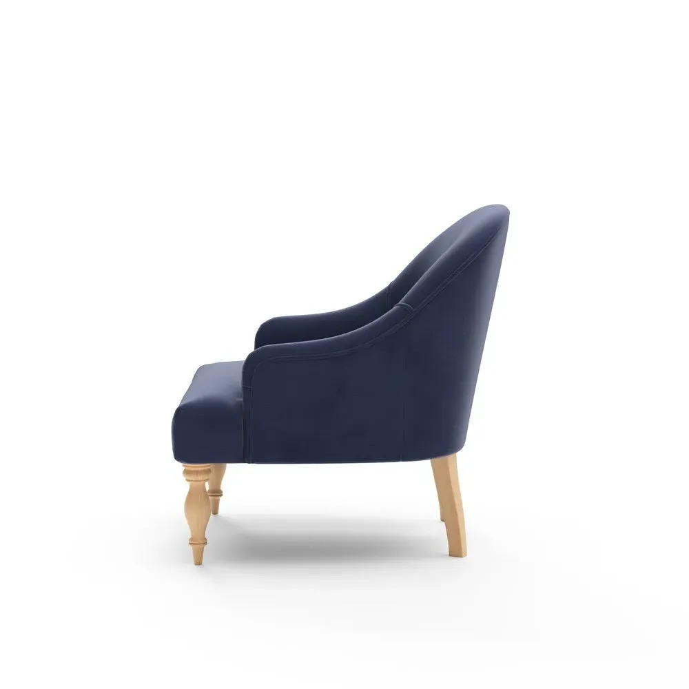 Armchair - Deep Blue, Matt Velvet