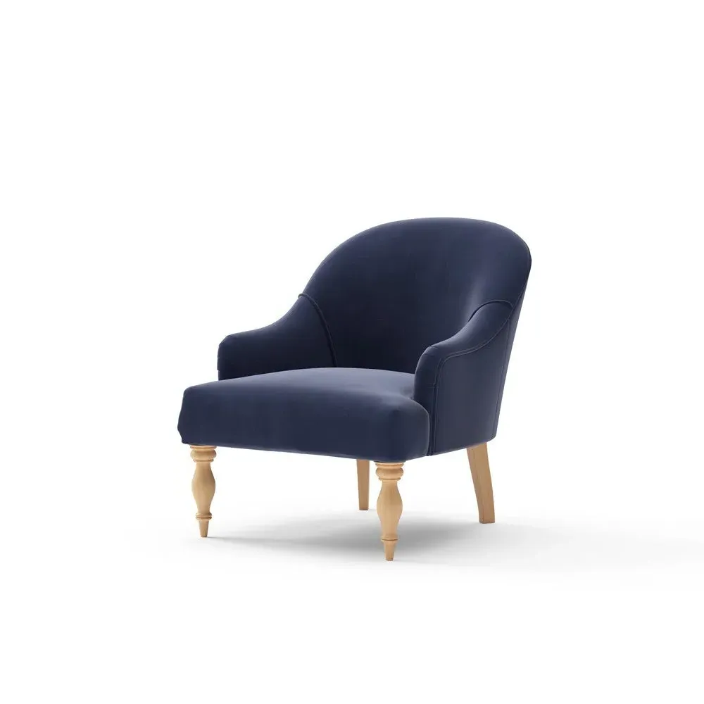 Armchair - Deep Blue, Matt Velvet