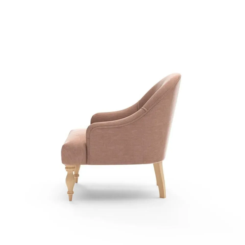 Armchair - Dusky Rose, Eco Chenille