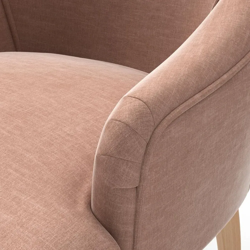 Armchair - Dusky Rose, Eco Chenille