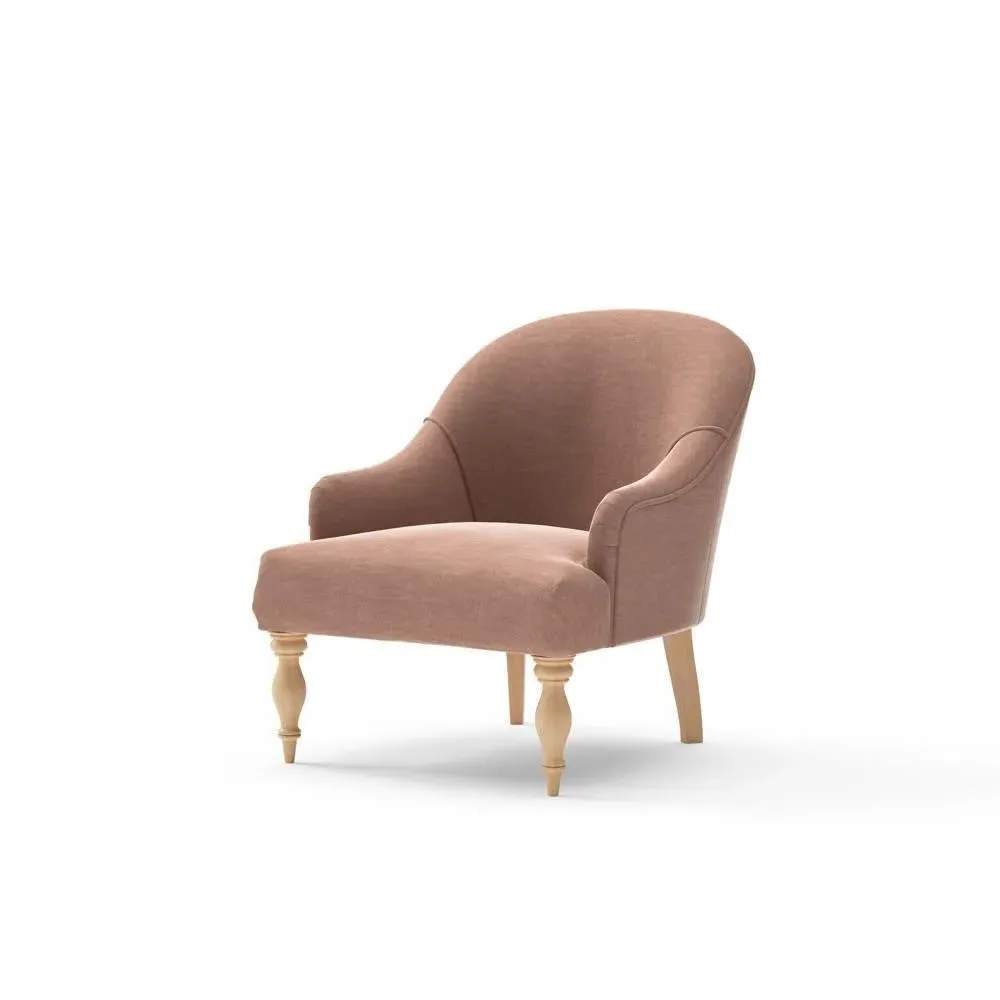 Armchair - Dusky Rose, Eco Chenille