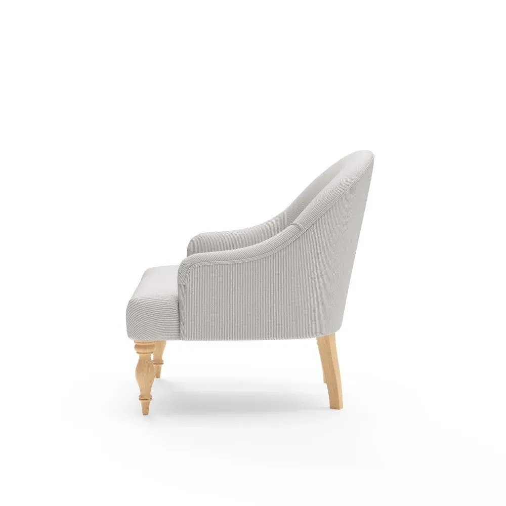 Armchair - Grey, Broadway Stripe