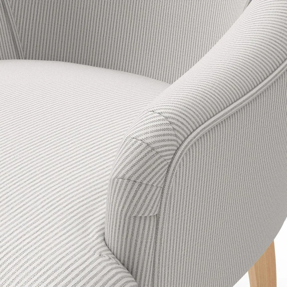 Armchair - Grey, Broadway Stripe