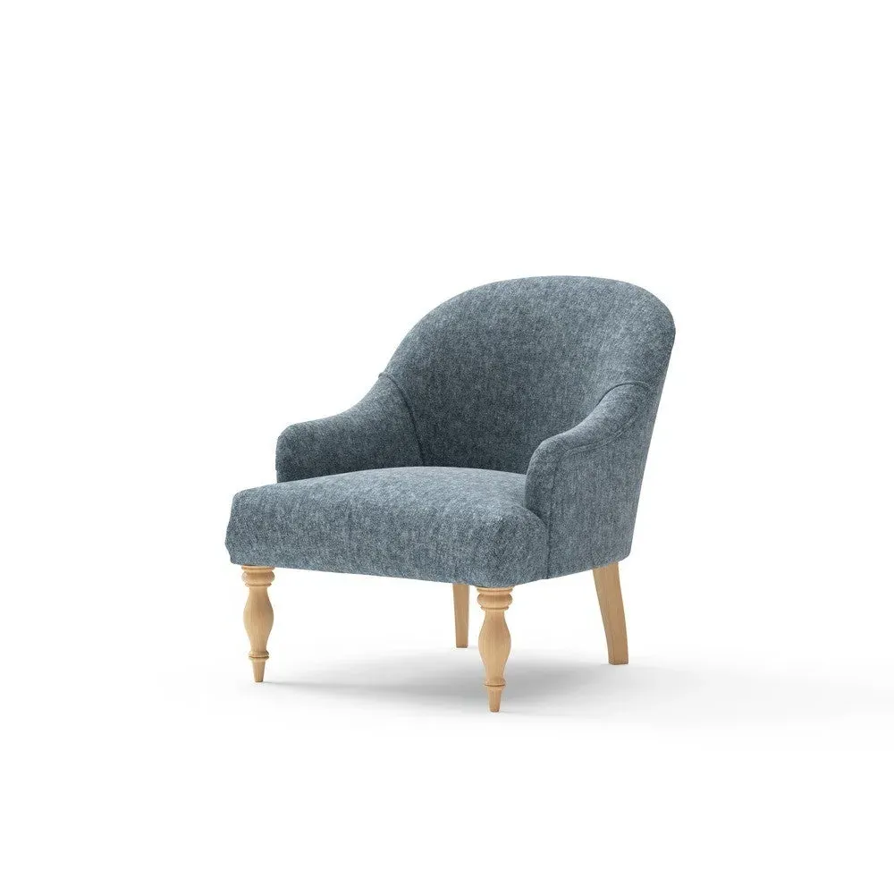 Armchair - Mid Blue, Aquaclean Oxford